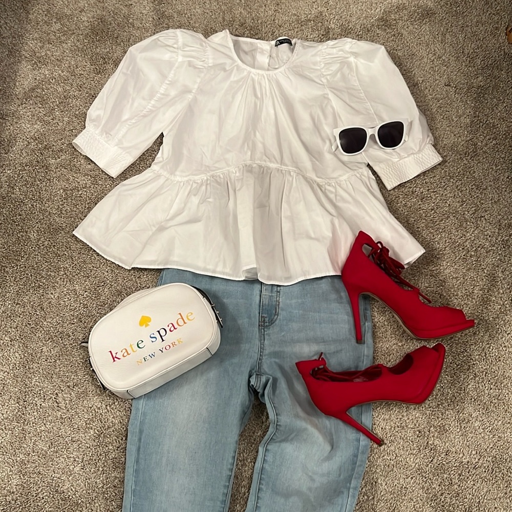 Zara balloon sleeve shirt (shirt only)